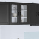 vidaXL Mosogatógép panel Kalmar Fekete 80 x 31 x 80 cm Faanyag