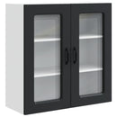 vidaXL Mosogatógép panel Kalmar Fekete 80 x 31 x 80 cm Faanyag