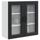 vidaXL Mosogatógép panel Kalmar Fekete 80 x 31 x 80 cm Faanyag