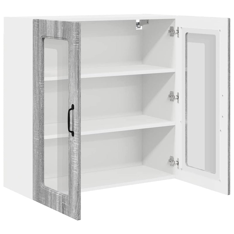 vidaXL Fali konyhaszekrény Szürke Sonoma 80 x 31 x 80 cm Faanyag