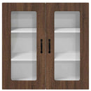 vidaXL Fali konyhaszekrény ajtóval Barna Tölgy 80 x 31 x 80 cm Faanyag