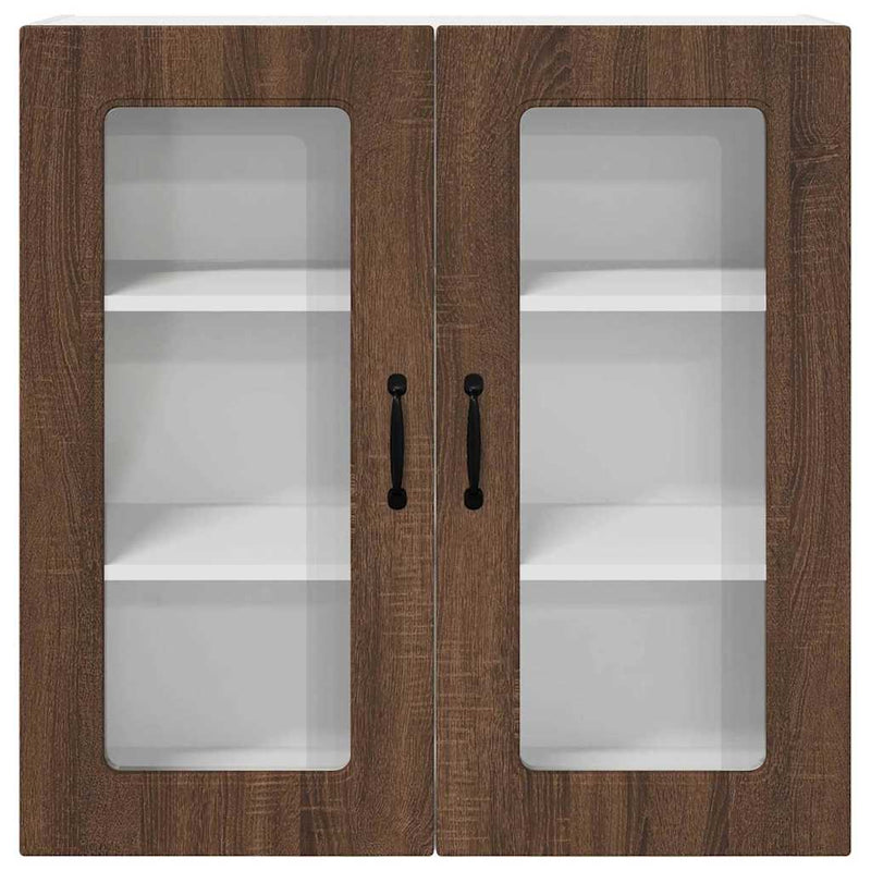 vidaXL Fali konyhaszekrény ajtóval Barna Tölgy 80 x 31 x 80 cm Faanyag