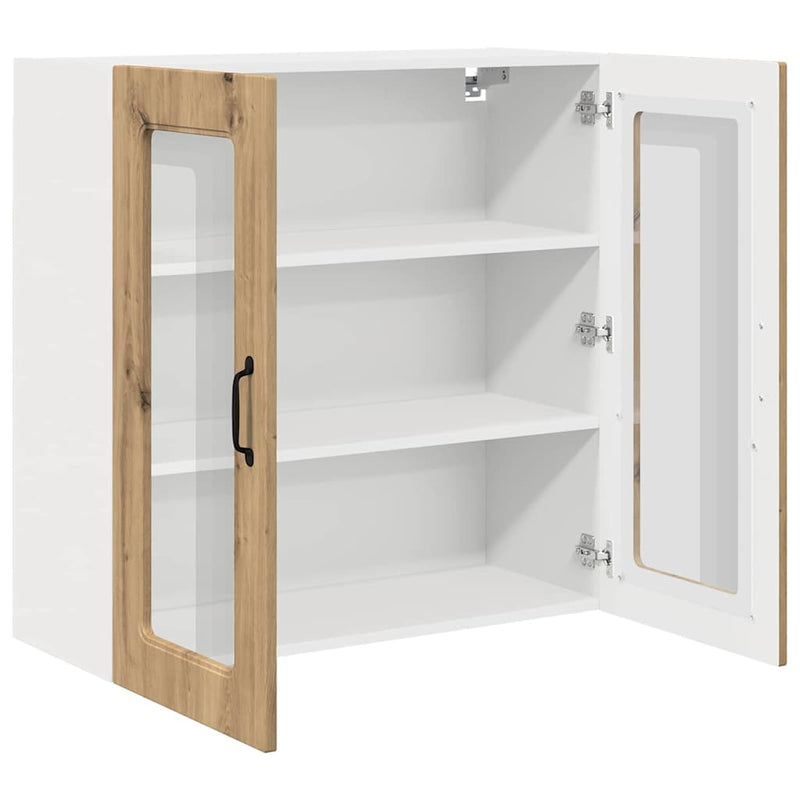 vidaXL Fali konyhaszekrény Artisan tölgy 80 x 31 x 80 cm Faanyag