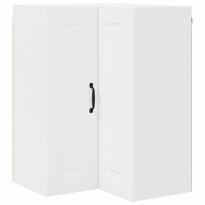 vidaXL Fali konyhaszekrény polcokkal Fehér 57 x 57 x 80 cm Faanyag