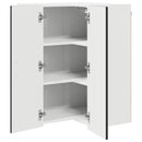 vidaXL Mosogatógép panel Kalmar Fekete 57 x 57 x 80 cm Faanyag