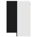 vidaXL Fali konyhaszekrény polcokkal Fekete 57 x 57 x 80 cm Faanyag