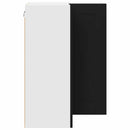 vidaXL Fali konyhaszekrény polcokkal Fekete 57 x 57 x 80 cm Faanyag