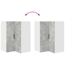 vidaXL Fali konyhaszekrény Beton Szürke 57 x 57 x 80 cm Faanyag