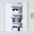 vidaXL Fali konyhaszekrény Magas Fényű Fehér 57 x 57 x 80 cm Faanyag