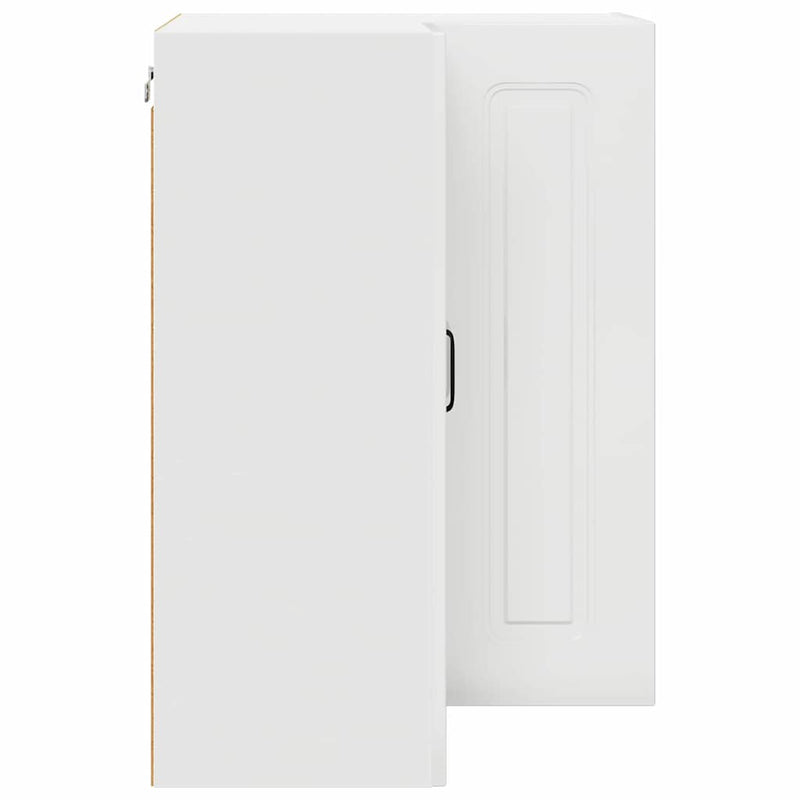 vidaXL Fali konyhaszekrény Magas Fényű Fehér 57 x 57 x 80 cm Faanyag