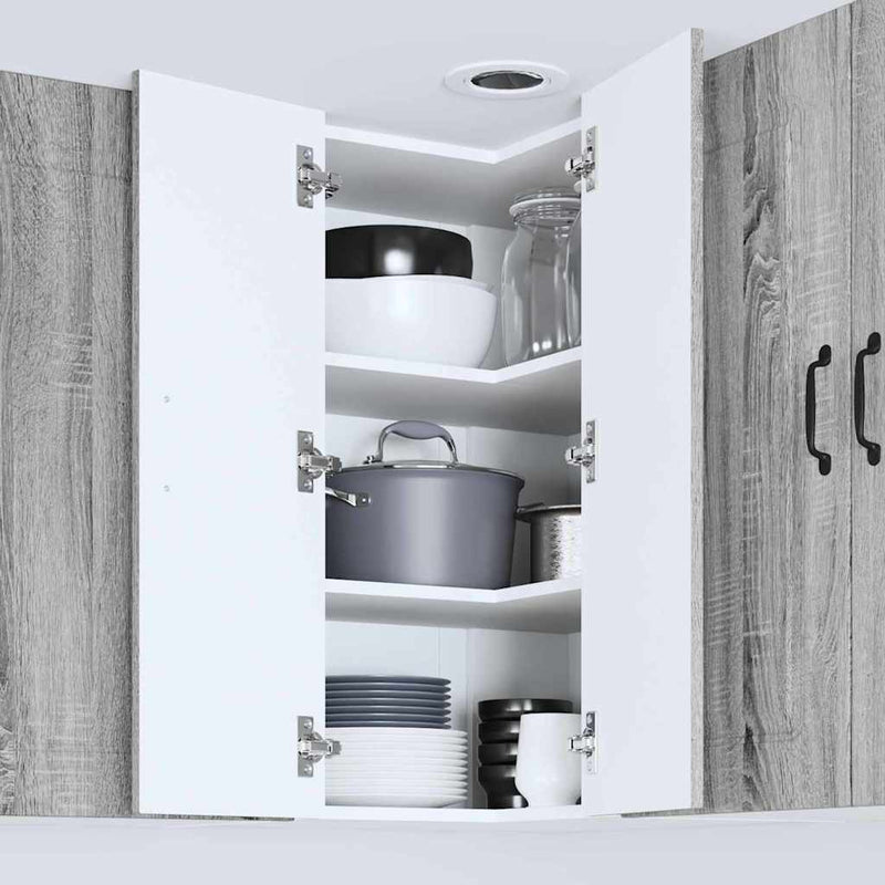 vidaXL Fali konyhaszekrény Szürke Sonoma 57 x 57 x 80 cm Faanyag