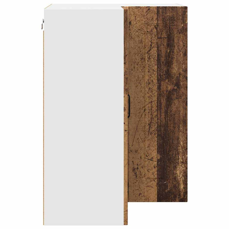 vidaXL Fali konyhaszekrény polcokkal Öreg fa 57 x 57 x 80 cm Faanyag