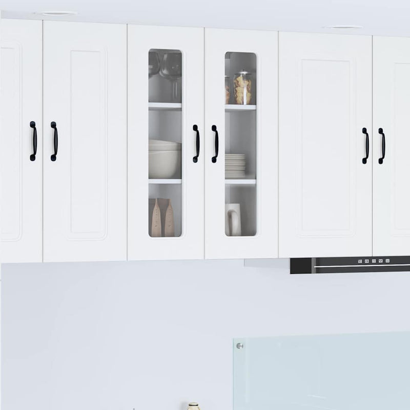 vidaXL Fali konyhaszekrény polcokkal Fehér 60 x 31 x 80 cm Faanyag