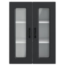 vidaXL Mosogatógép panel Kalmar Fekete 60 x 31 x 80 cm Faanyag