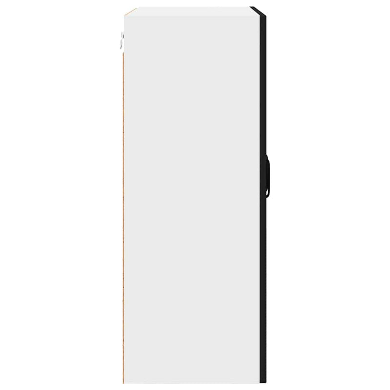 vidaXL Fali konyhaszekrény polcokkal Fekete 60 x 31 x 80 cm Faanyag