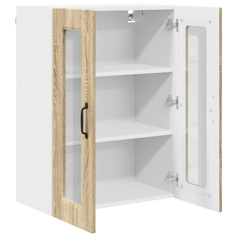 vidaXL Fali konyhaszekrény Sonoma tölgy 60 x 31 x 80 cm Faanyag