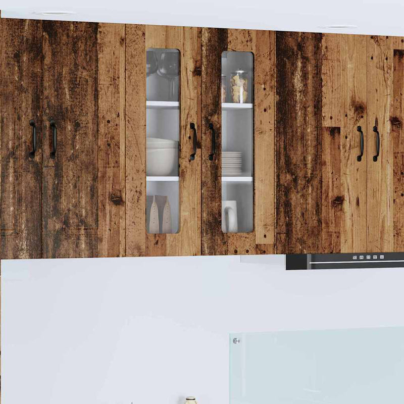 vidaXL Fali konyhaszekrény polcokkal Öreg fa 60 x 31 x 80 cm Faanyag