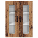 vidaXL Fali konyhaszekrény polcokkal Öreg fa 60 x 31 x 80 cm Faanyag