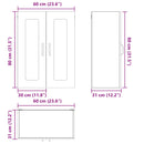 vidaXL Mosogatógép panel Kalmar Öreg fa 60 x 31 x 80 cm Faanyag