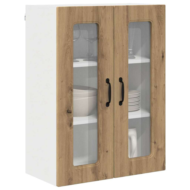 vidaXL Fali konyhaszekrény Artisan tölgy 60 x 31 x 80 cm Faanyag