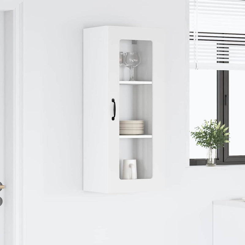 vidaXL Fali konyhaszekrény polcokkal Fehér 40 x 31 x 100 cm Faanyag