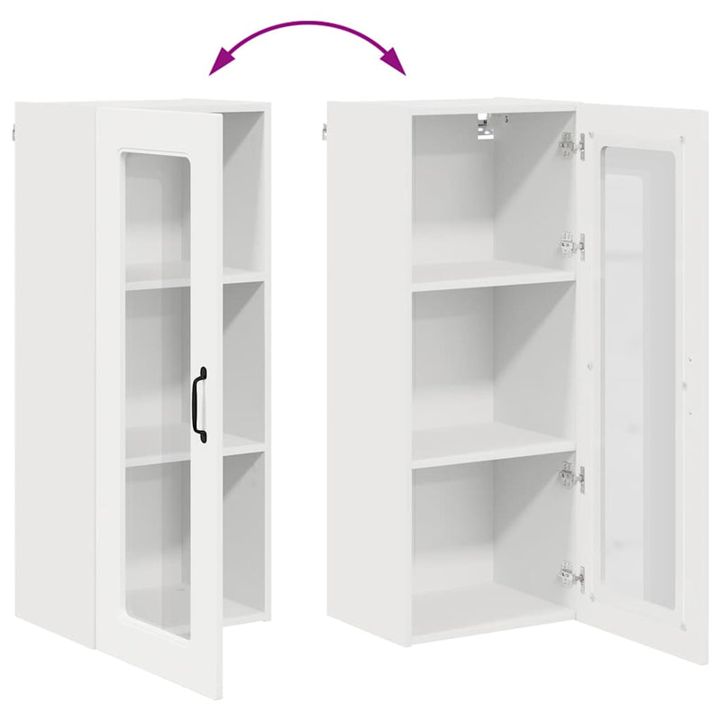 vidaXL Fali konyhaszekrény polcokkal Fehér 40 x 31 x 100 cm Faanyag