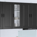 vidaXL Mosogatógép panel Kalmar Fekete 40 x 31 x 100 cm Faanyag