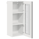 vidaXL Fali konyhaszekrény polcokkal Fekete 40 x 31 x 100 cm Faanyag