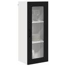 vidaXL Fali konyhaszekrény polcokkal Fekete 40 x 31 x 100 cm Faanyag