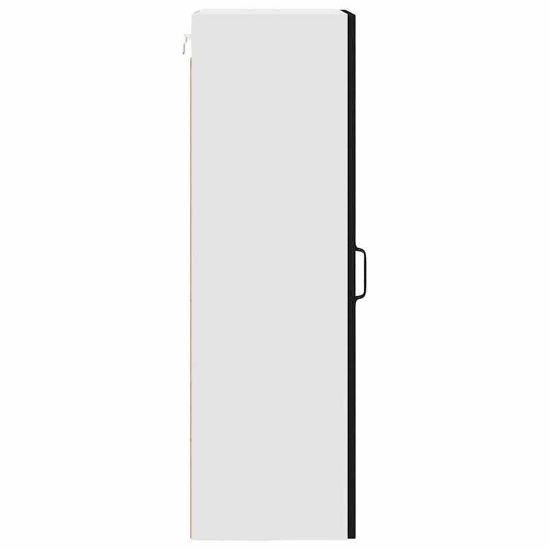 vidaXL Fali konyhaszekrény polcokkal Fekete 40 x 31 x 100 cm Faanyag