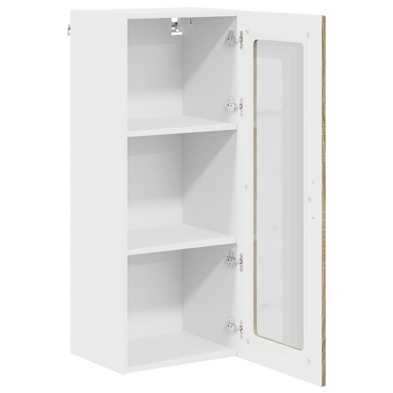 vidaXL Fali konyhaszekrény Sonoma tölgy 40 x 31 x 100 cm Faanyag