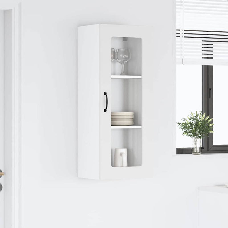 vidaXL Fali konyhaszekrény Magas Fényű Fehér 40 x 31 x 100 cm Faanyag