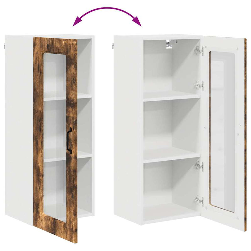 vidaXL Fali konyhaszekrény Füstölt tölgy 40 x 31 x 100 cm Faanyag