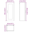 vidaXL Mosogatógép panel Kalmar Szürke Sonoma 40 x 31 x 100 cm Faanyag