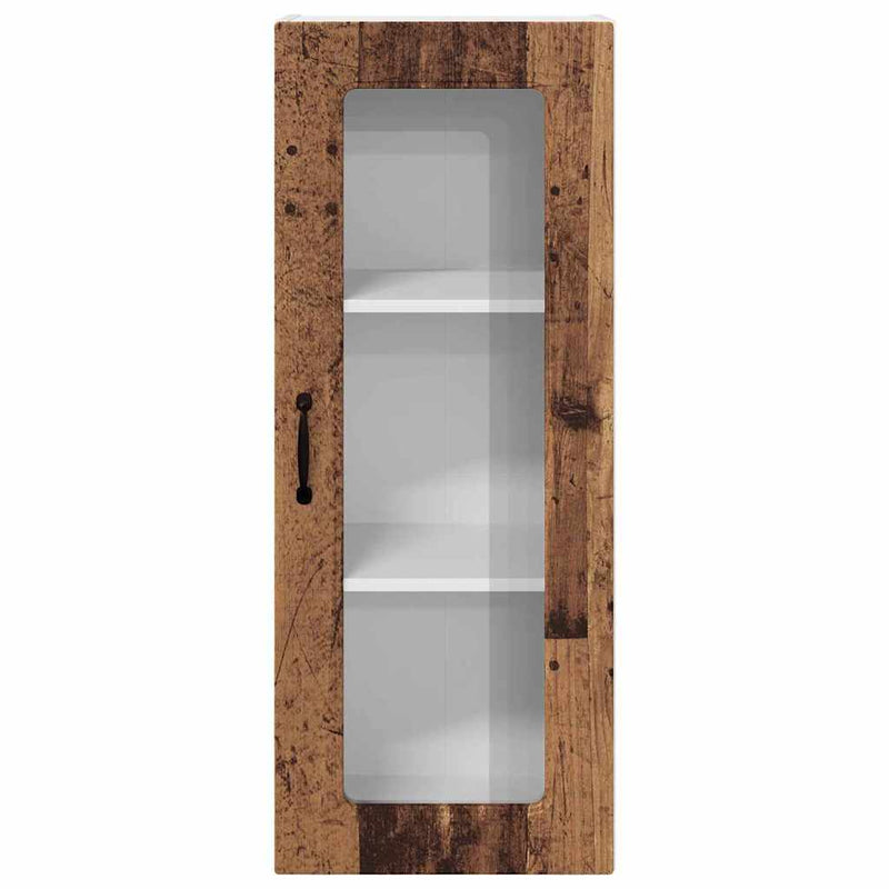 vidaXL Fali konyhaszekrény polcokkal Öreg fa 40 x 31 x 100 cm Faanyag