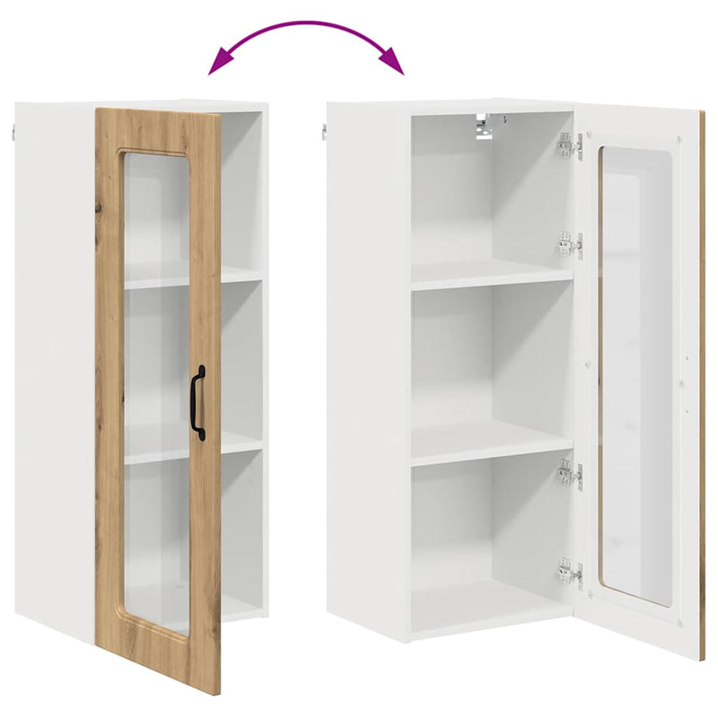 vidaXL Fali konyhaszekrény Artisan tölgy 40 x 31 x 100 cm Faanyag