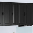 vidaXL Mosogatógép panel Kalmar Fekete 30 x 31 x 100 cm Faanyag