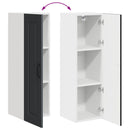 vidaXL Mosogatógép panel Kalmar Fekete 30 x 31 x 100 cm Faanyag