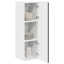 vidaXL Fali konyhaszekrény polcokkal Fekete 30 x 31 x 100 cm Faanyag