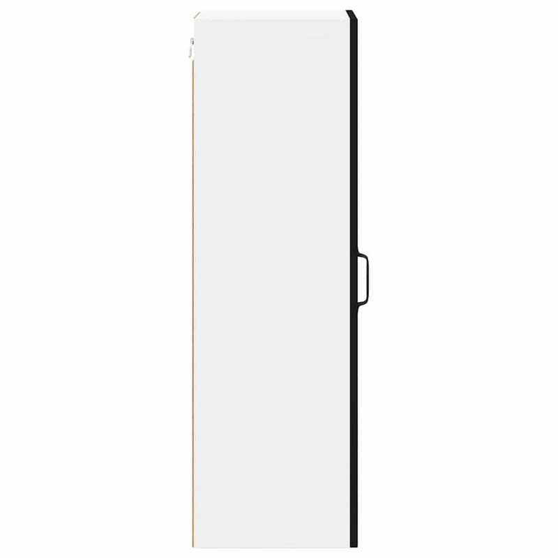 vidaXL Fali konyhaszekrény polcokkal Fekete 30 x 31 x 100 cm Faanyag