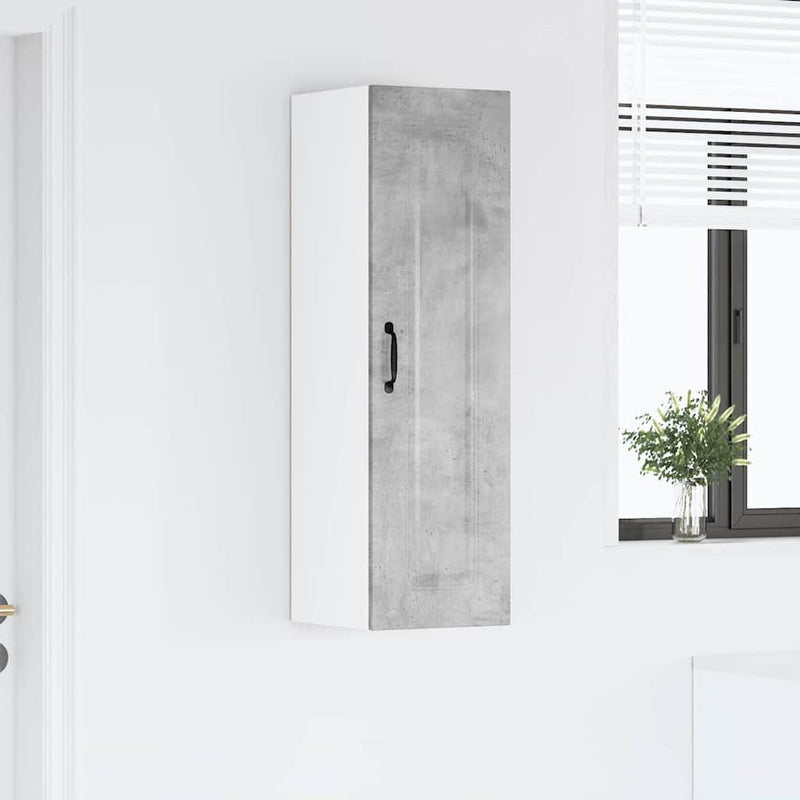vidaXL Fali konyhaszekrény Beton Szürke 30 x 31 x 100 cm Faanyag