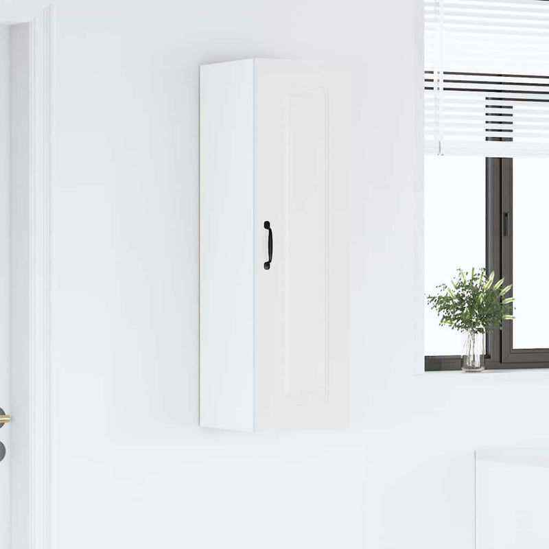 vidaXL Fali konyhaszekrény Magas Fényű Fehér 30 x 31 x 100 cm Faanyag