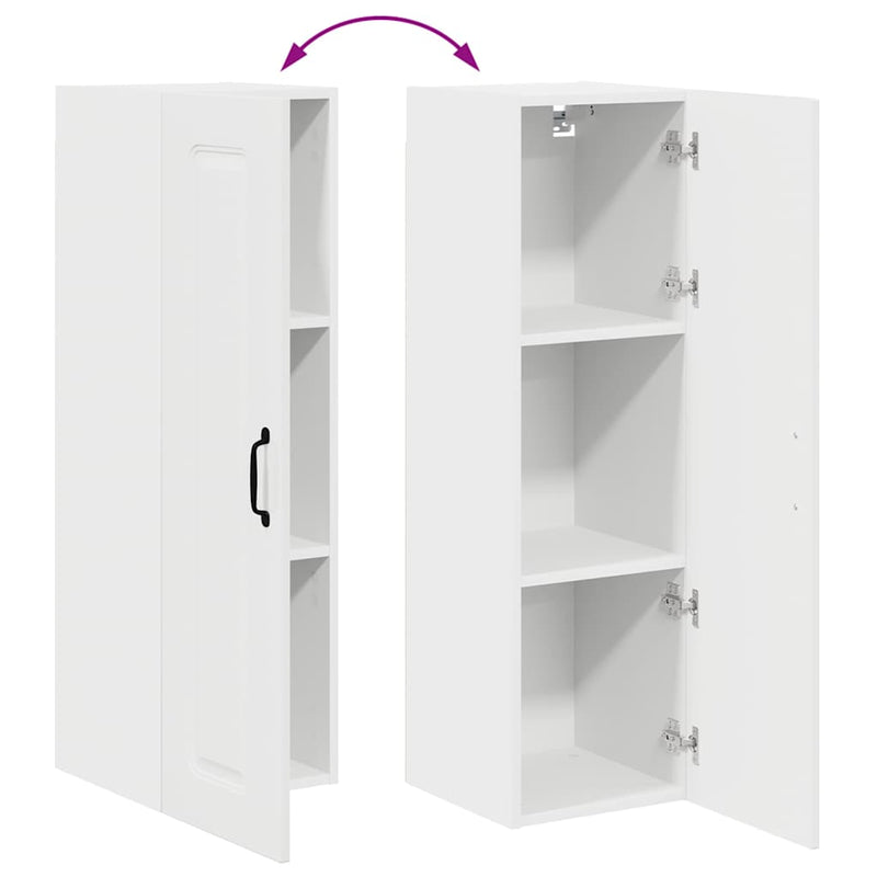 vidaXL Fali konyhaszekrény Magas Fényű Fehér 30 x 31 x 100 cm Faanyag