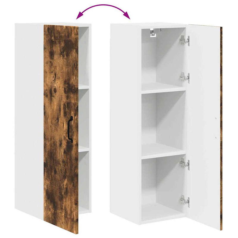 vidaXL Fali konyhaszekrény Füstölt tölgy 30 x 31 x 100 cm Faanyag