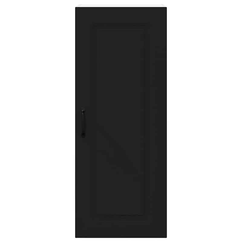 vidaXL Fali konyhaszekrény polcokkal Fekete 40 x 31 x 100 cm Faanyag