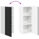 vidaXL Mosogatógép panel Kalmar Fekete 40 x 31 x 100 cm Faanyag