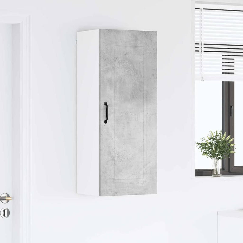 vidaXL Fali konyhaszekrény Beton Szürke 40 x 31 x 100 cm Faanyag
