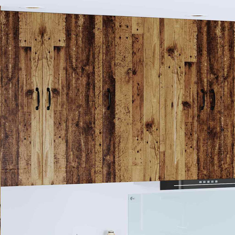 vidaXL Fali konyhaszekrény polcokkal Öreg fa 40 x 31 x 100 cm Faanyag