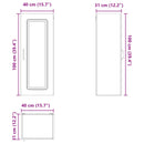 vidaXL Mosogatógép panel Kalmar Öreg fa 40 x 31 x 100 cm Faanyag