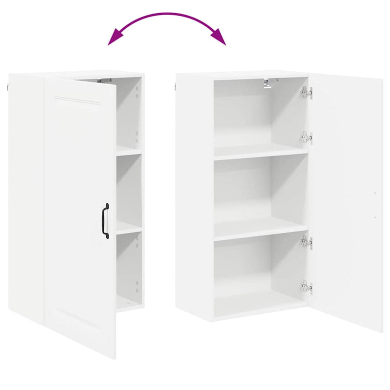 vidaXL Fali konyhaszekrény polcokkal Fehér 50 x 31 x 100 cm Faanyag